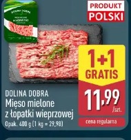 Mięso mielone z łopatki wieprzowe 1+1 gratis