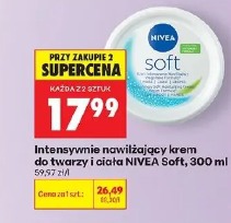 Nivea Soft Intensywnie nawilżający krem do twarzy i ciała 300 ml