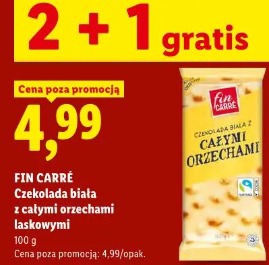 Fin Carré Czekolada biała z całymi orzechami laskowymi