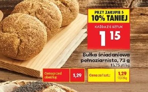 Bułka śniadaniowa pełnoziarnista