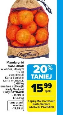 Mandarynki Sanlucar w worku jutowym