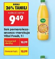 Sok pomarańcza-ananas-marakuja Vital Fresh, 1 l