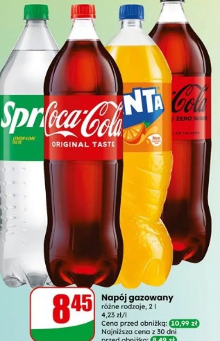 Napój gazowany Coca-Cola, Fanta, Sprite
