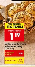 Bułka śniadaniowa z ziarnami