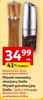 Młynek manualny akacjowy Smile Młynek grawitacyjny Smile