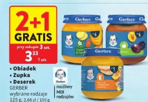 Gerber obiadek, zupka, deserek