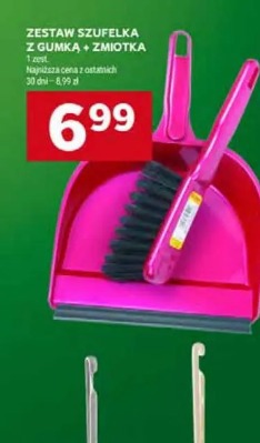 Zestaw szufelka z gumką + zmiotka