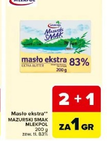 Masło ekstra MAZURSKI SMAK MLEKPOL