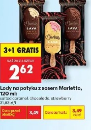 Lody na patyku z sosem Marletto