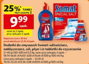 Dodatki do zmywarek Somat: odświeżacz, nabłyszczacz, sól, płyn lub tabletki do czyszczenia