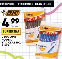 Bic długopis Round Stic Classic, 9 szt.
