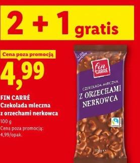 Fin Carré Czekolada mleczna z orzechami nerkowca