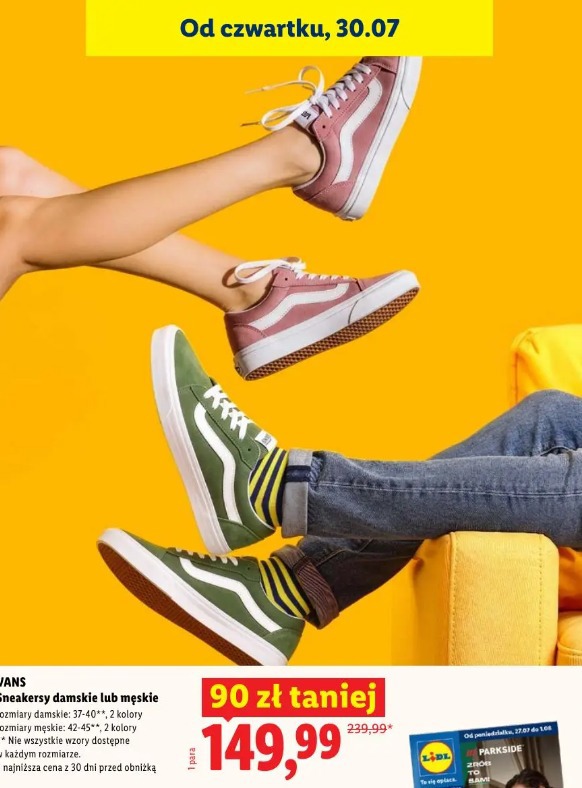 Vans Sneakery damskie lub męskie