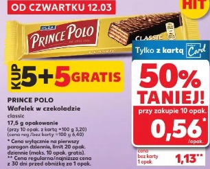 Prince Polo wafelki w czekoladzie classic