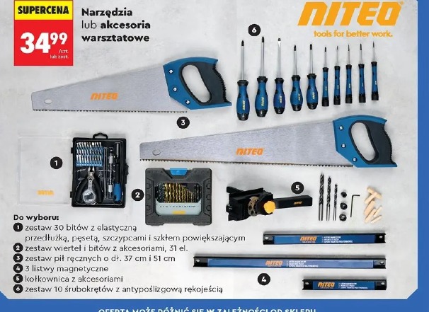 Narzędzia lub akcesoria warsztatowe Niteo