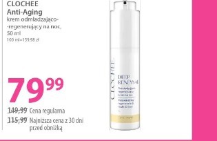 Clochee Anti-Aging krem odmładzająco-regenerujący na noc