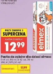 Pasta do zębów dla dzieci Elmex, 0-6 lat, 50 ml; 0-12 lat, 75 ml