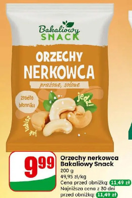 Orzechy nerkowca prażone solone Bakaliowy Snack