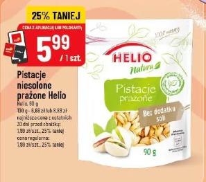 Pistacje niesolone prażone Helio