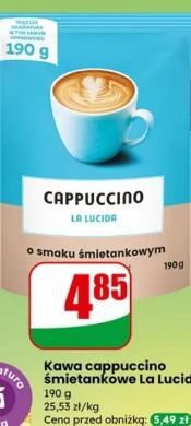 Kawa cappuccino śmietankowe La Lucida