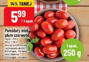Pomidory mini plum czerwone