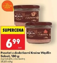 Pasztet z dodatkami Kraina Wędlin Select: z grzybami, z żurawiną
