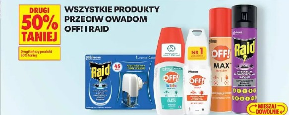 Wszystkie produkty przeciw owadom Off! i Raid