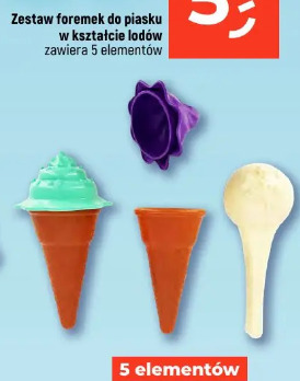 Zestaw foremek do piasku w kształcie lodów