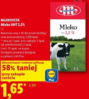 MLEKOVITA Mleko UHT 3,2%