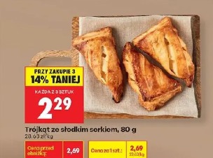 Trójkąt ze słodkim serkiem