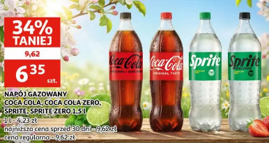 Napój gazowany Coca Cola, Coca Cola Zero, Sprite, Sprite Zero