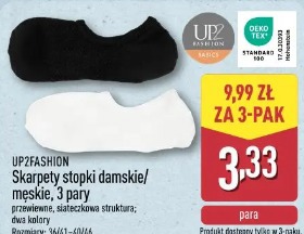 Up2fashion Skarpety stopki damskie/męskie, 3 pary