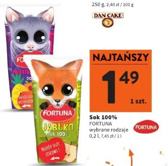 Sok 100% Fortuna jabłko