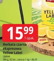 Herbata czarna ekspresowa Yellow Label Lipton
