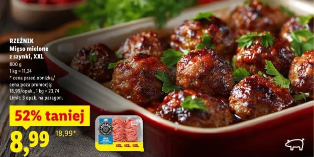 Rzeźnik Mięso mielone z szynki, XXL