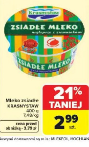 Mleko zsiadłe KRASNYSTAW
