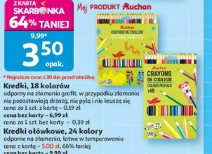 Kredki, 18 kolorów Auchan