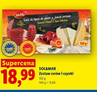 Sol&Mar Zestaw serów i szynki