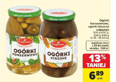 Ogórki konserwowe/kiszone Urbanek