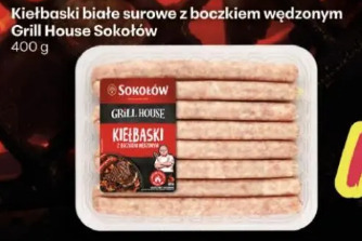 Kiełbaski białe surowe z boczkiem wędzonym Grill House Sokołów
