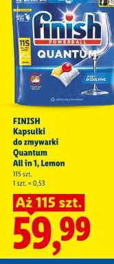 Finish Kapsułki do zmywarki Quantum All in 1, Lemon