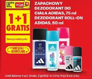 Zapachowy dezodorant do ciała Adidas, 75 ml dezodorant roll-on Adidas, 50 ml