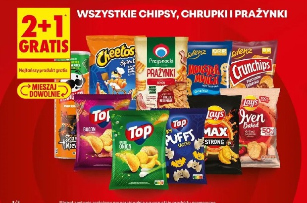 Wszystkie chipsy, chrupki i prażynki