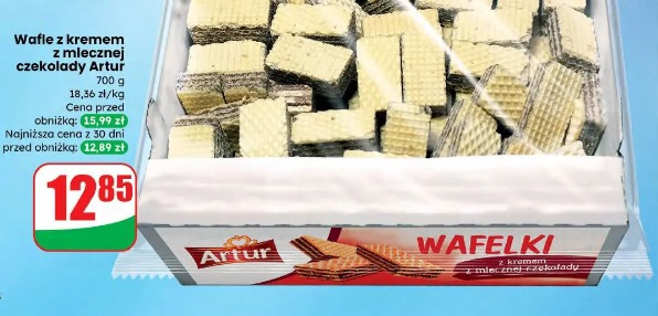 Wafle z kremem z mlecznej czekolady Artur