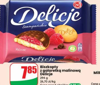 Biszkopty z galaretką malinową Delicje