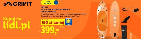 Crivit Deska SUP dla początkujących, jednomodułowa