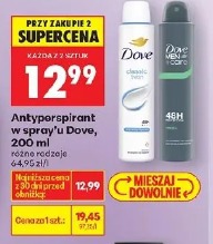 Dove antiperspirant w spray'u