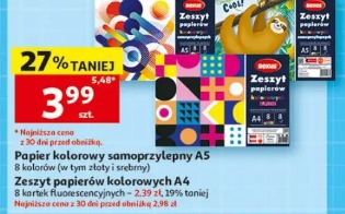 Zeszyt papierów kolorowych A4