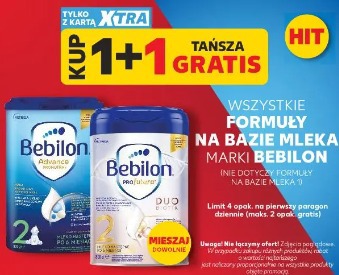 Wszystkie formuły na bazie mleka marki Bebilon