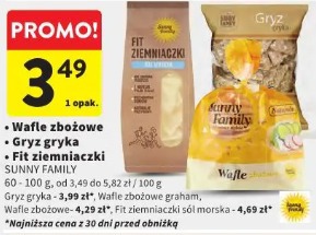 Wafle zbożowe Gryz gryka Fit ziemniaczki Sunny Family